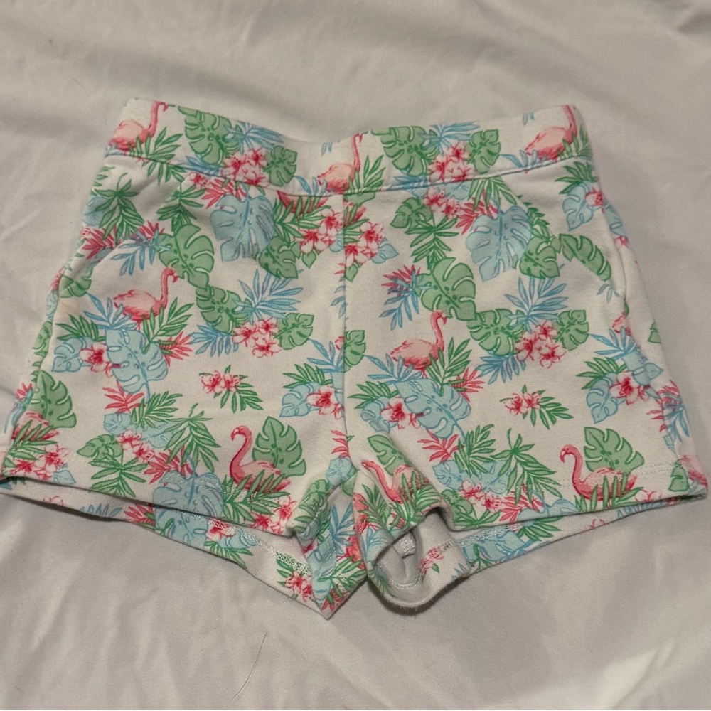 Janie and Jack Floral Flamingo Shorts